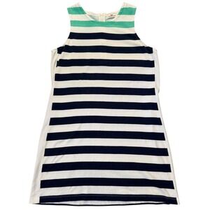 Vineyard Vines Cotton Dress Mint Green Navy White Casual Women's Size L
